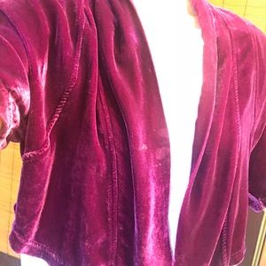 Cranberry velvet shrug
